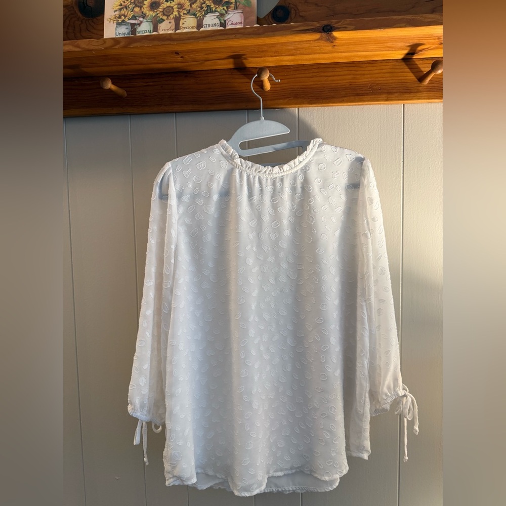 Papermoon Ivory Textured Blouse